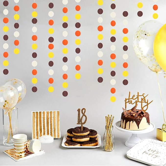 Brown-Orange Yellow Party-Decorations Baby-Shower Garland - 52Ft Fall Autumn - Image 7