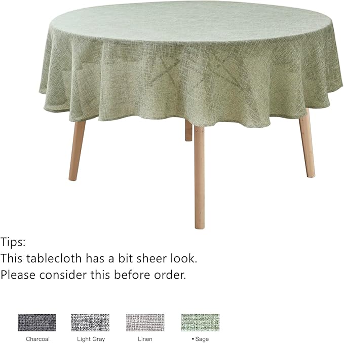 maxmill Flaxy Faux Linen Tablecloth - Image 4