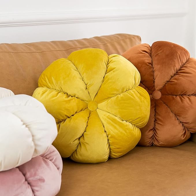 Flower Pillow Cushion Round Decorative Throw Pillow - Image 2