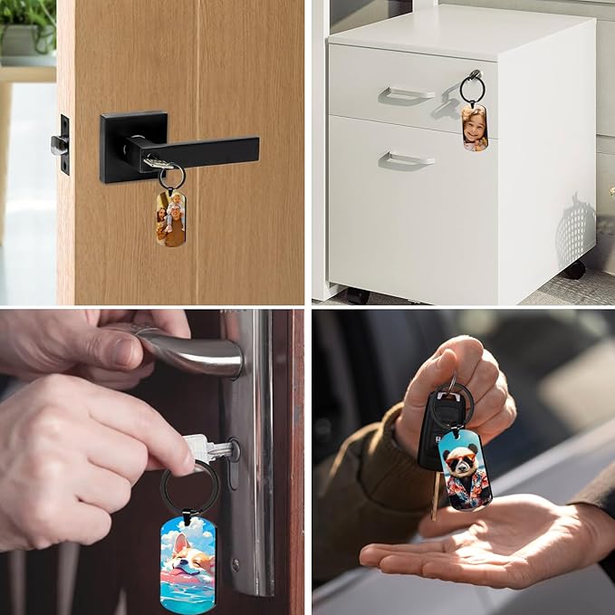 Custom Keychain with Picture, Personalized Keychain with Engraving Photo/Text - Image 5