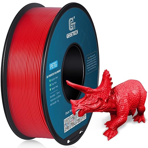 Geeetech PETG Filament 1.75mm, 1 KG Spool 3D Printer Filament, High-Toughness by GEEETECH