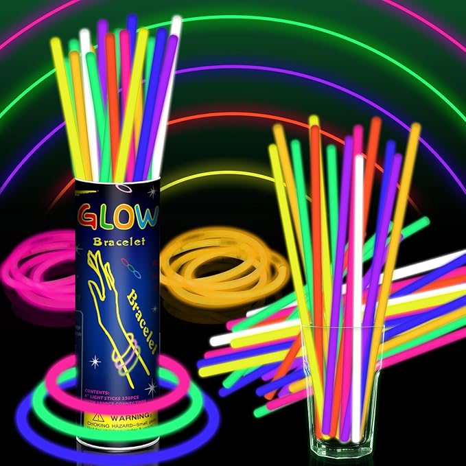 100 Pack 8” Glow Sticks Bulk by Taikula