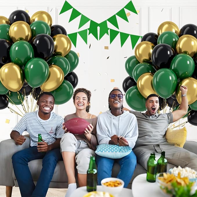 60pcs Green and Black balloons 12inch - Image 4