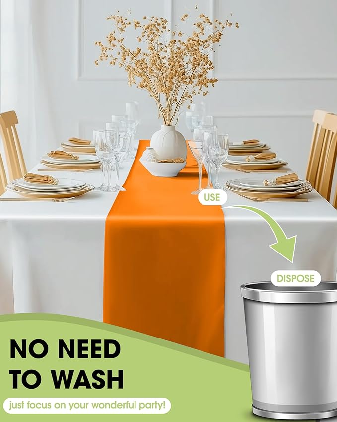 Pureegg Orange Plastic Table Runners - Image 4