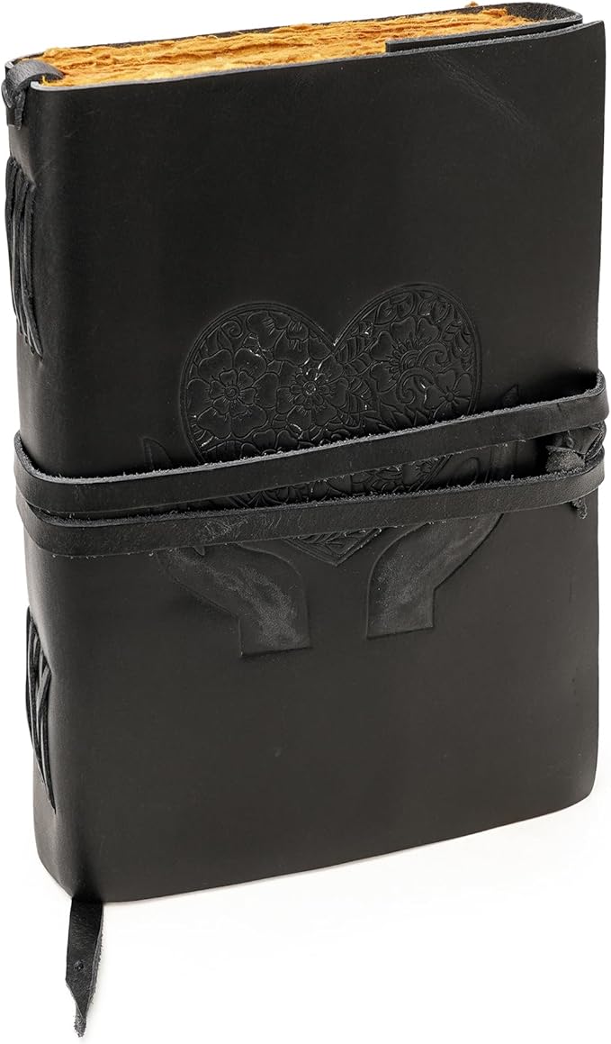 LUXEORIA Heart Journal for Women and Men, Handcrafted Leather Journal for by Luxeoria