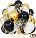 68Pcs Black White Gold Balloons by KUULBELA
