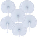 Pangda 24 Pack Folding Fans Round Paper Fans Assortment by Pangda