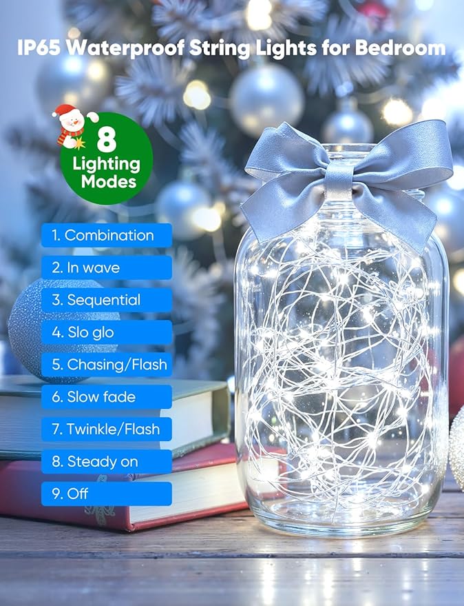 Minetom 20 Pack Fairy Lights Battery Operated String Lights, 8 Modes & Timer - Image 4