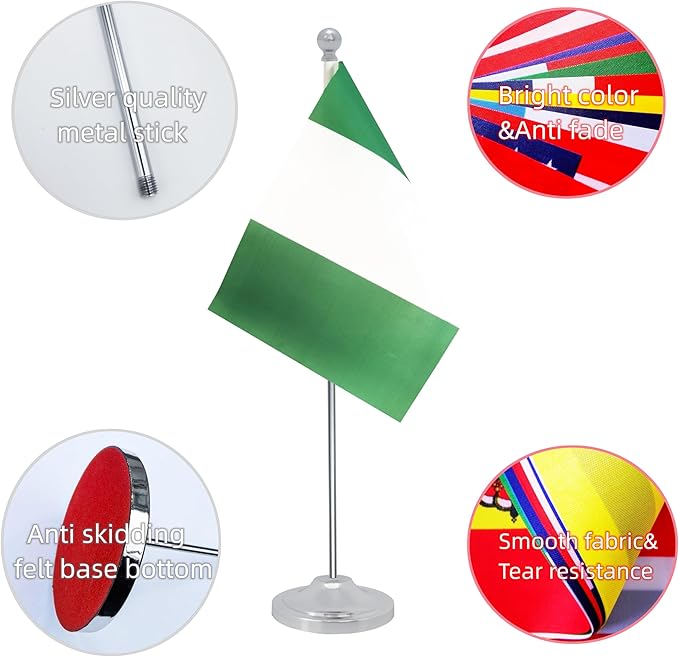 Nigeria Desk Flag, Nigerian Table Office Flag - Image 3