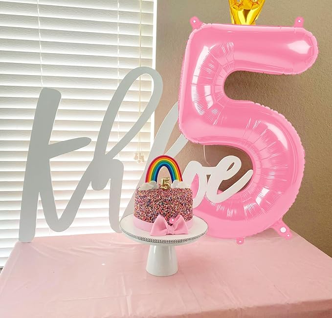 40 Inch Pink Number Balloon 0-9 - Image 6