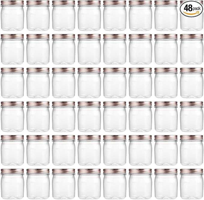 novelinks 8 oz Clear Plastic Jars by novelinks