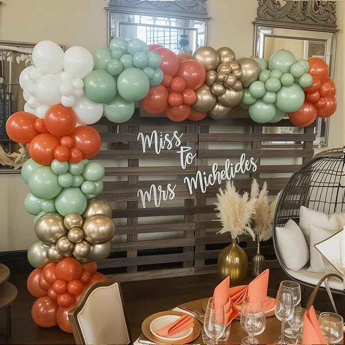 Fall Balloons Set, 12 Inch Thanksgiving Balloons, Retro Burnt Terracotta Rust - Image 5