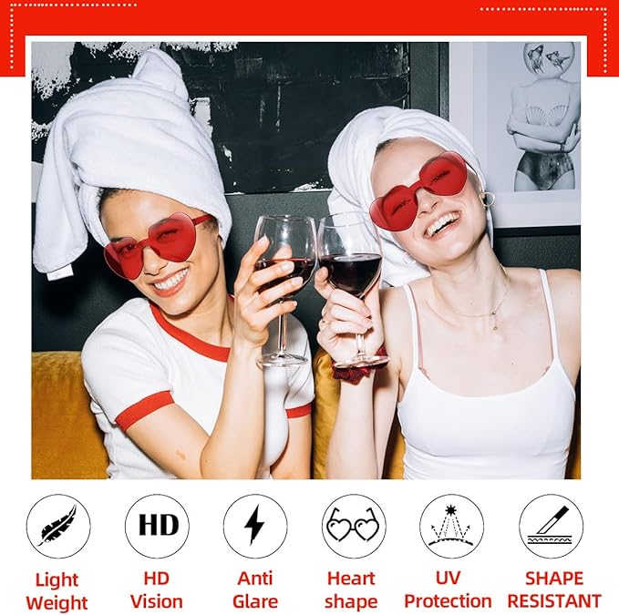 12/20/24 Pairs Heart Sunglasses - Image 4