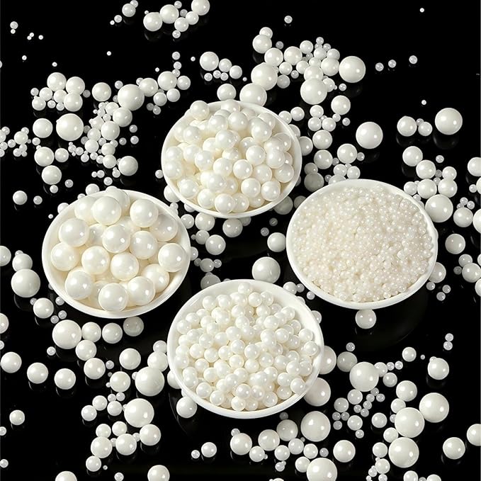 QuirkTech Pearl Sprinkles Mix-sized, 1.1Lb/500g White Edible Pearls - Image 6