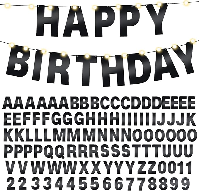 TaoBary 112 Pcs DIY Letter Custom Banner Glitter Customizable Banner Kit by TaoBary