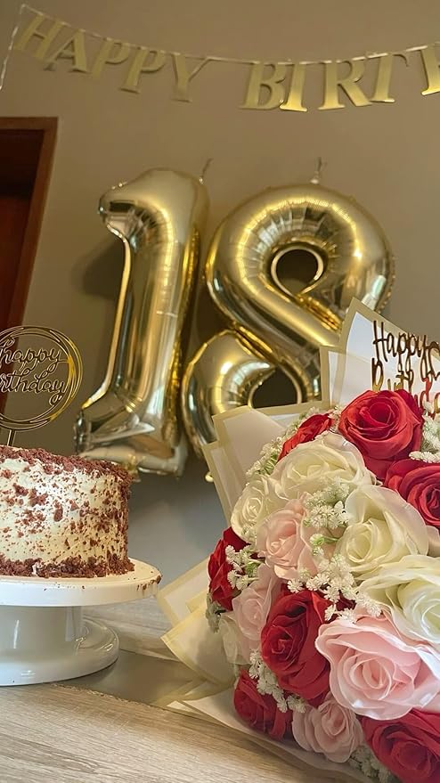 Light Gold Number 1 Balloon 40 inch, Number 1 Birthday Balloons - Image 8