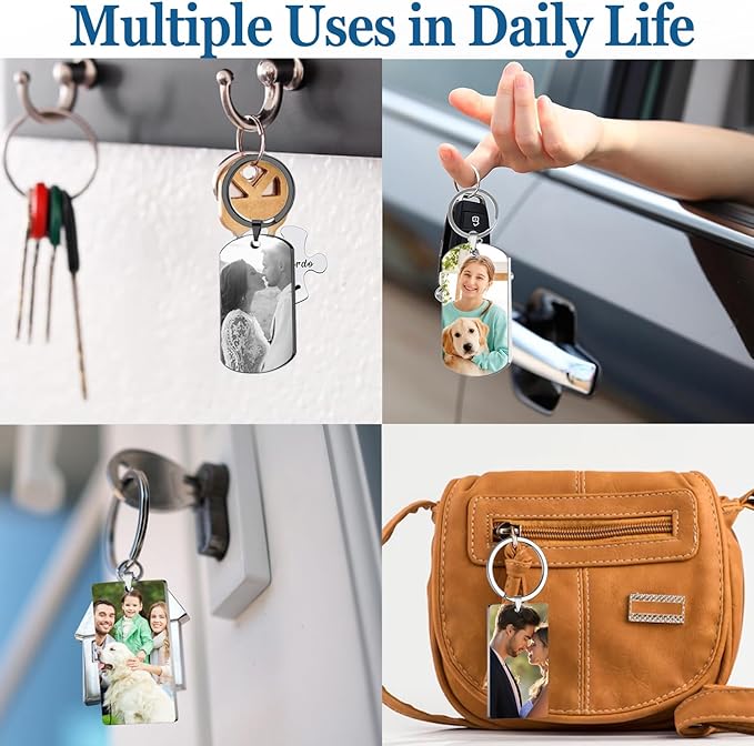 Custom Keychain with Picture, Personalized Keychain with Engraved Photo/Text - Image 6