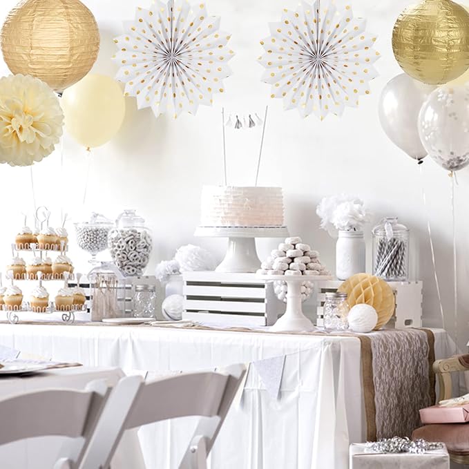 White Gold Party Decorations Streamers - Image 7