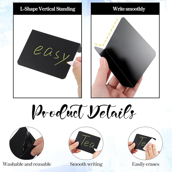 40 Pack 4"x3" Mini Chalkboard Signs - Image 3