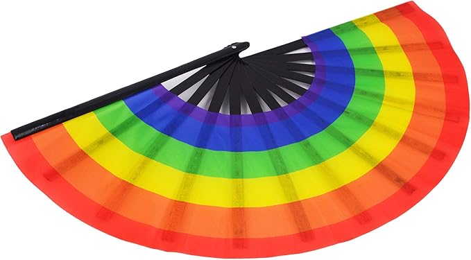 Amajiji Large Folding Hand Rave Fan Popping Fan - Image 6