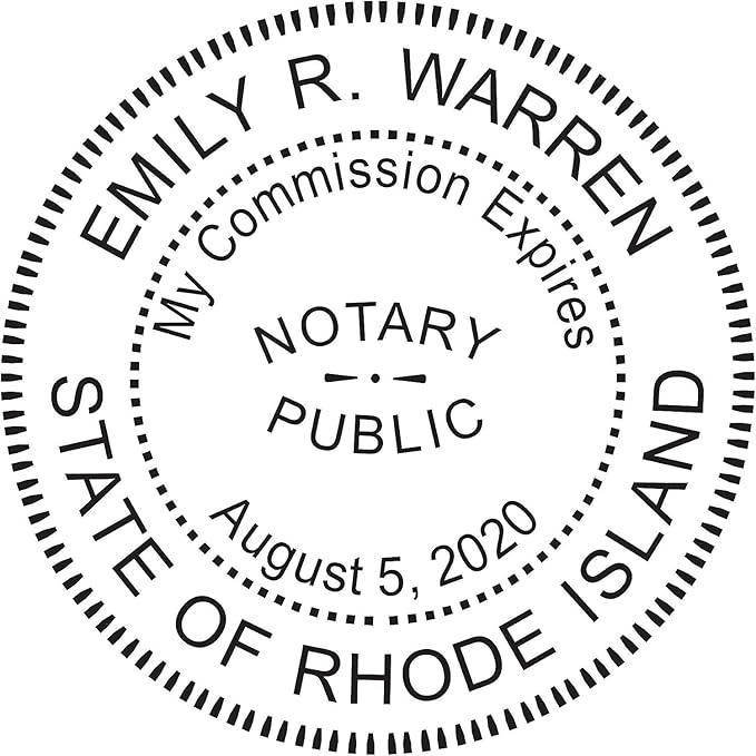 MaxMark Round Notary Pre-Inked Stamp by Maxmark