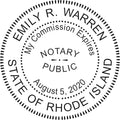 MaxMark Round Notary Pre-Inked Stamp by Maxmark