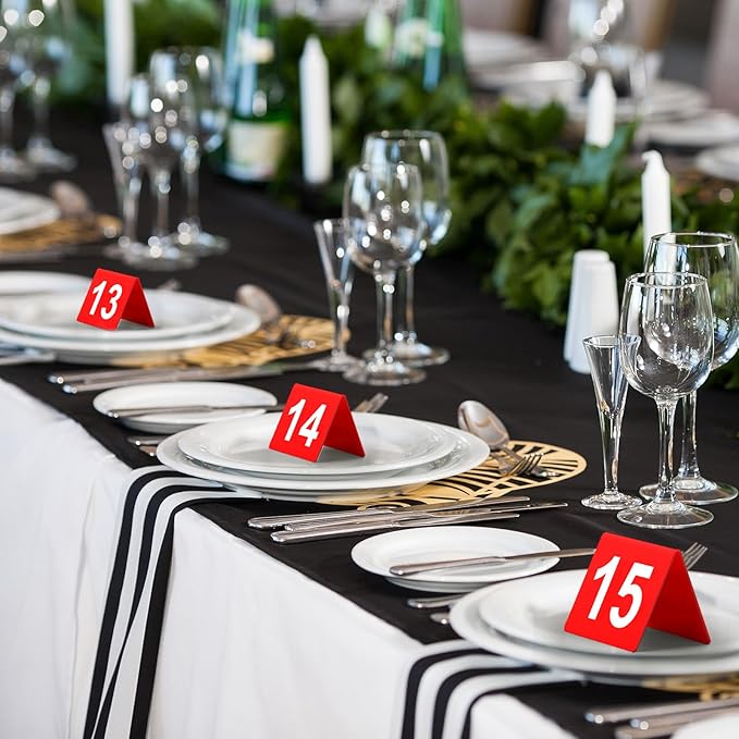 Tuanse Table Numbers 1-25 Acrylic Double Side Numbered Table Tents Plastic - Image 4
