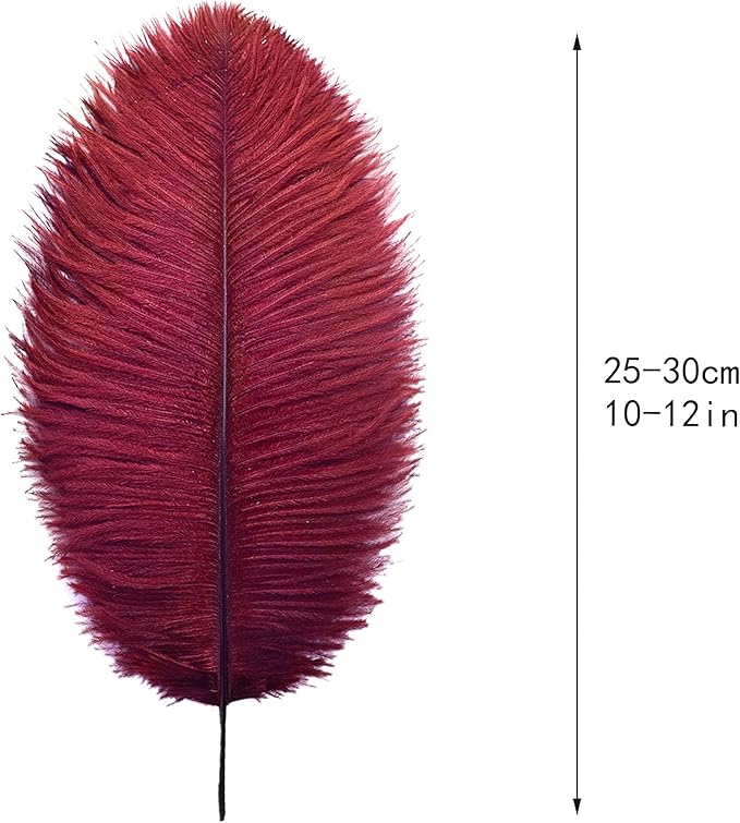 Ballinger Burgundy Ostrich Feathers Bulk - Image 3