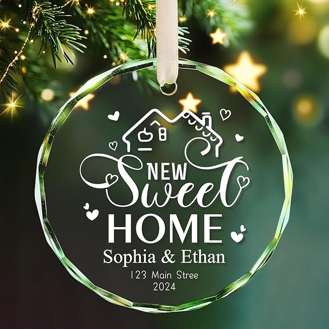 New Home Ornament 2025 House Warming Gifts, Personalized Christmas Ornaments by HooAMI