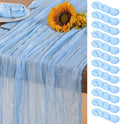 Baby Blue Cheesecloth Table Runner 12 Pack Fall Table Runners Boho Gauze 120 by DeZerlor