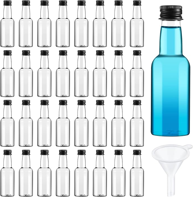 Tessco 100 Pcs Mini Liquor Bottles Plastic Mini Salad Dressing Bottle Christmas by Tessco