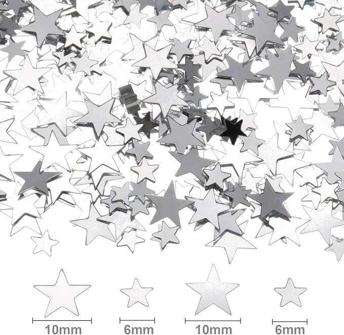 Hestya 60g Star Confetti Glitter Table Confetti Metallic Foil Stars - Image 2