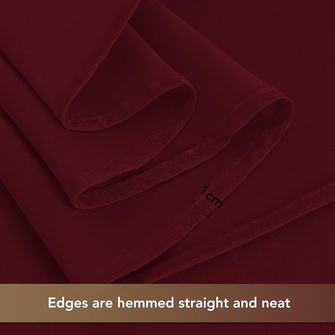 sancua Square Tablecloths 85x85 Inch Burgundy - Image 5