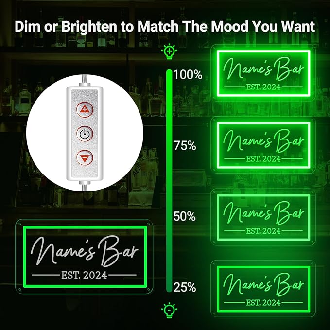 Custom Bar Neon Sign, Personalized LED Beer Signs - Image 4