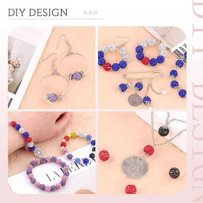 100 Pcs 10 Mixed Colors Rhinestone Beads - Image 5