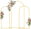 Wokceer Wedding Arch Backdrop Stand Set of 3 Gold Metal Wedding Arch Stand by Wokceer