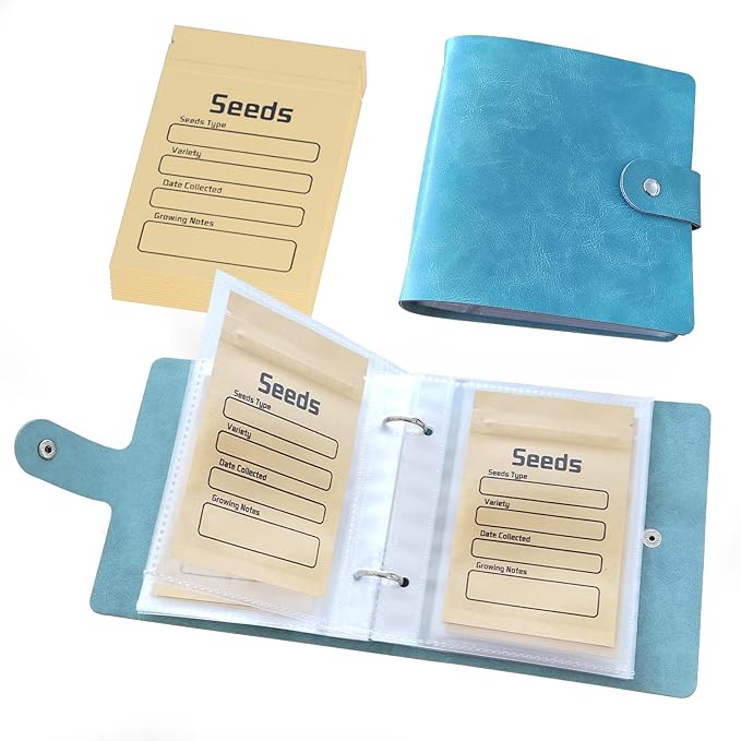 Seed Organizer Binder with 50 PCS Resealable Seed Envelopes by Unknown