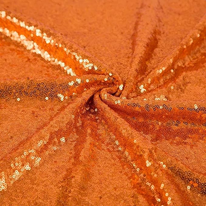 Orange Sequin Backdrop 2FTx8FT 4 Panel Glitter Sequin Backdrop Sparkle Photo - Image 4