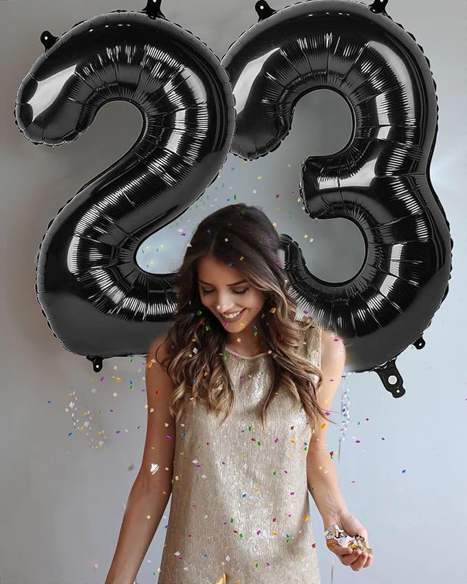 40 Inch Black Number Balloon 0-9, Big Size Happy Birthday Balloon, Foil Helium - Image 5