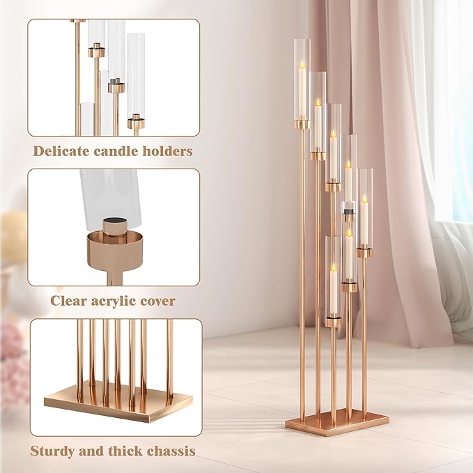 46.5'' Floor Candelabra 7 Arms Floor Candle Holders - Image 3