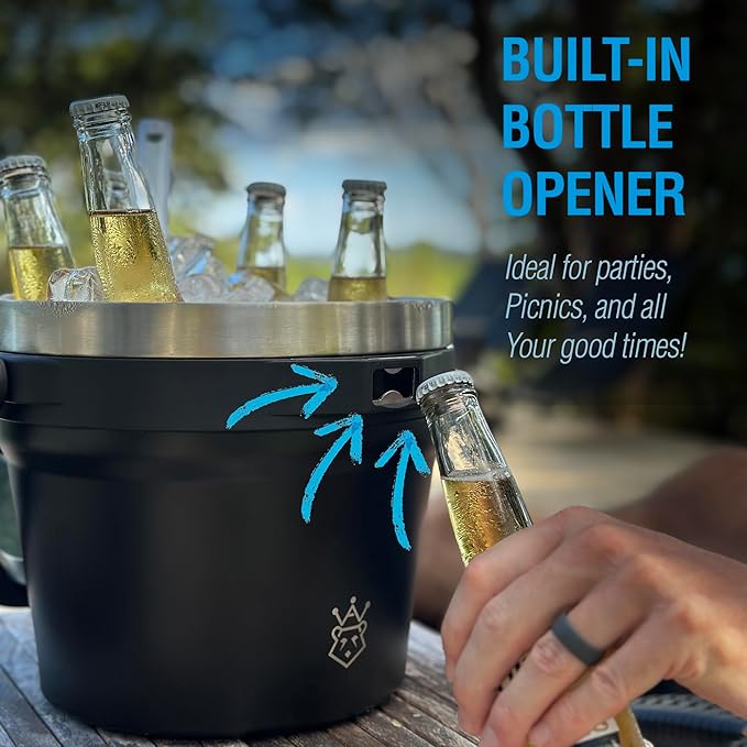 Insulated Ice Bucket with Lid & Scoop-XL Double-Walled, bar Essentials - Image 2