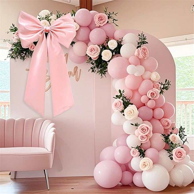 Large Pink Bow for Decorations Big Pink Ribbon Bows Banner Décor Large Bow Wall - Image 7