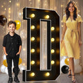 Pooqla 4 FT Marquee Light Up Letters, Giant Letter Sign Big Mosaic Letters by Pooqla