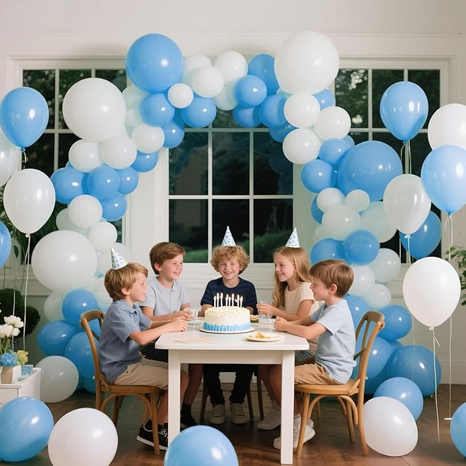 KAWKALSH Baby Blue Balloon Arch Kit 111Pcs 18 12 5 Inch Latex Party Balloons - Image 8