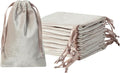 QIANF 12pcs Light Champagne Velvet Drawstring Bags 4x6 inches Glossy Small by QIANF