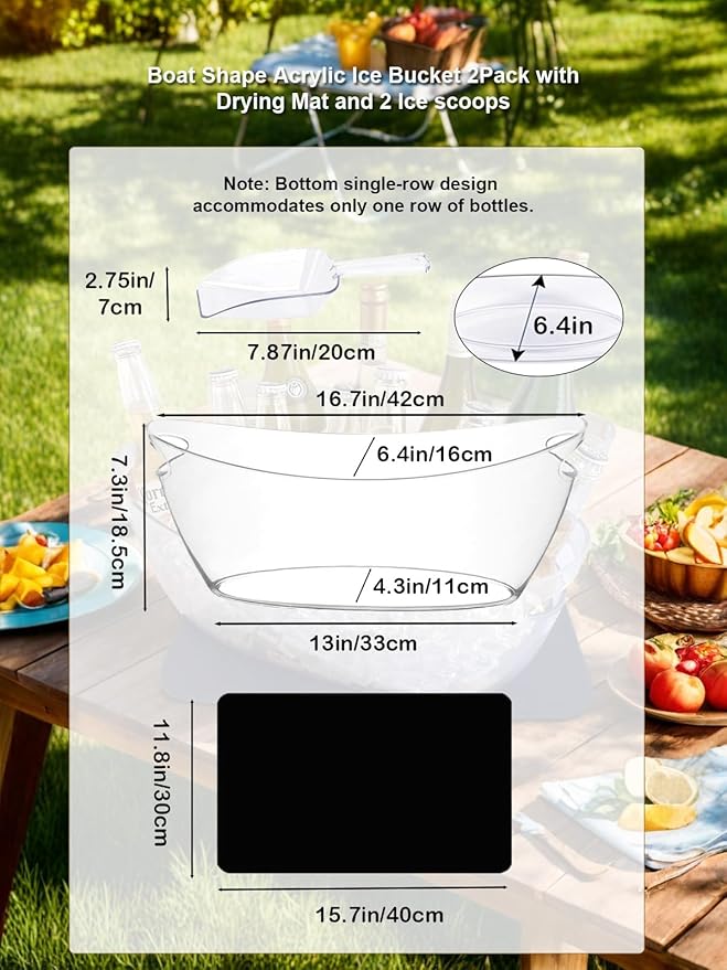 5.5L 16.7x6.4x7.3in Ice Bucket 1PCS - Image 4