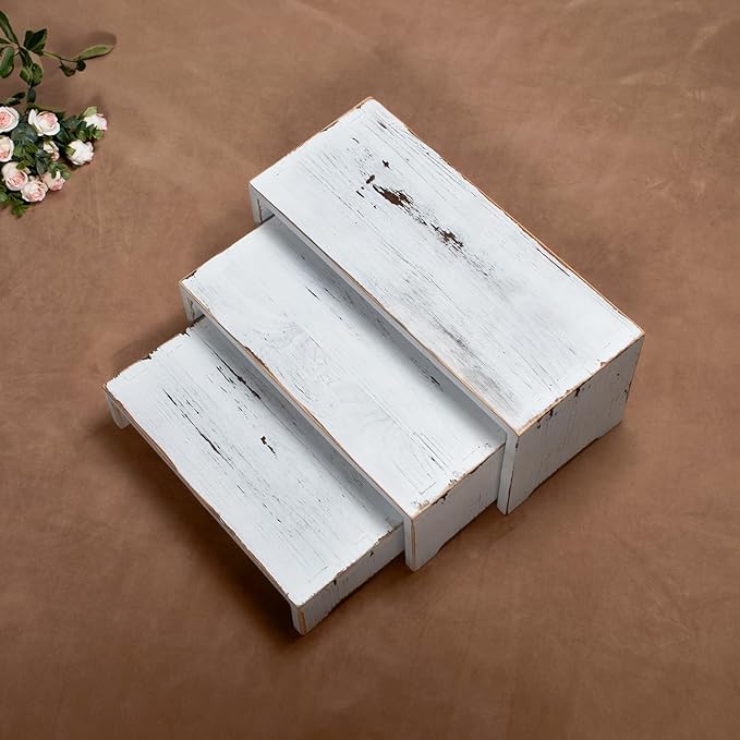 Set of 3 Wooden Rustic Cupcake Stand - Image 3