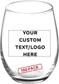 Custom Stemless Wine Glasses by ARC 5.5 oz. Set of 100, Personalized Bulk Pack by DISCOUNTPROMOS