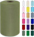 Olive Green Tulle Fabric Roll 6”by 100 Yards Soft Tulle Spool by Grainear
