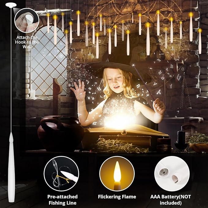 NURADA Floating Candles with Wand Remote Timer - Image 4